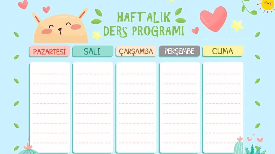 09.09.2024 TARİHİ İTİBARİYLE SINIF DERS PROGRAMLARI